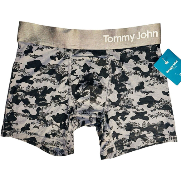 NWT Tommy John Mens Boxer Brief Grey Black Camo‎ Size Small - Picture 1 of 3